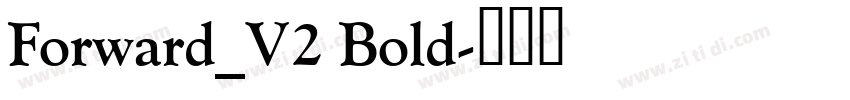 Forward_V2 Bold字体转换